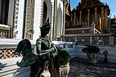Bangkok Grand Palace, Wat Phra Keow (temple of the Emerald Buddha). Yod Nok Tantima or Tantima bird, guarding the Viharn Yod. 